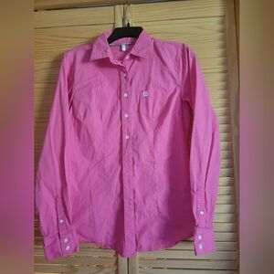 Cinch‎ Western Shirt Women's Size Medium Beautiful hot pink 100% Cotton